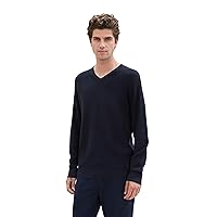 TOM TAILOR 1044444 Pullover, 13160-Knitted Navy Melange