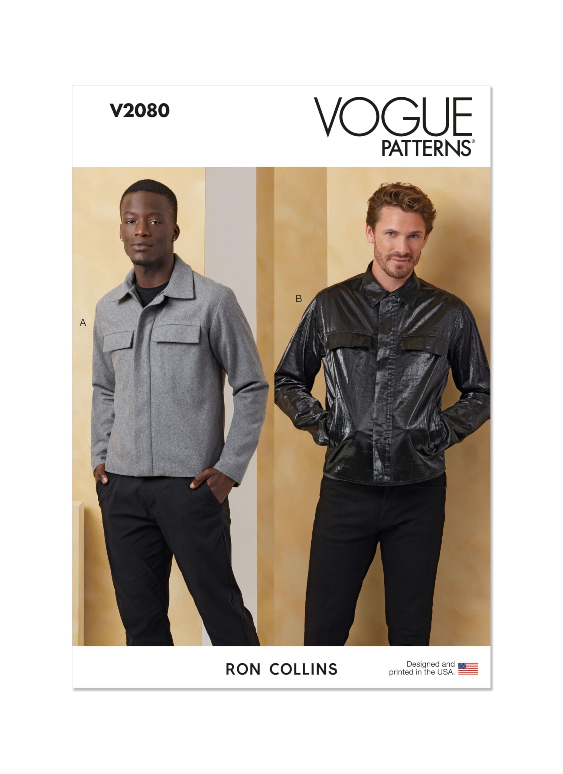 Vogue Sewing Pattern V2080BB Men's Jackets BB (44-46-48-50-52)
