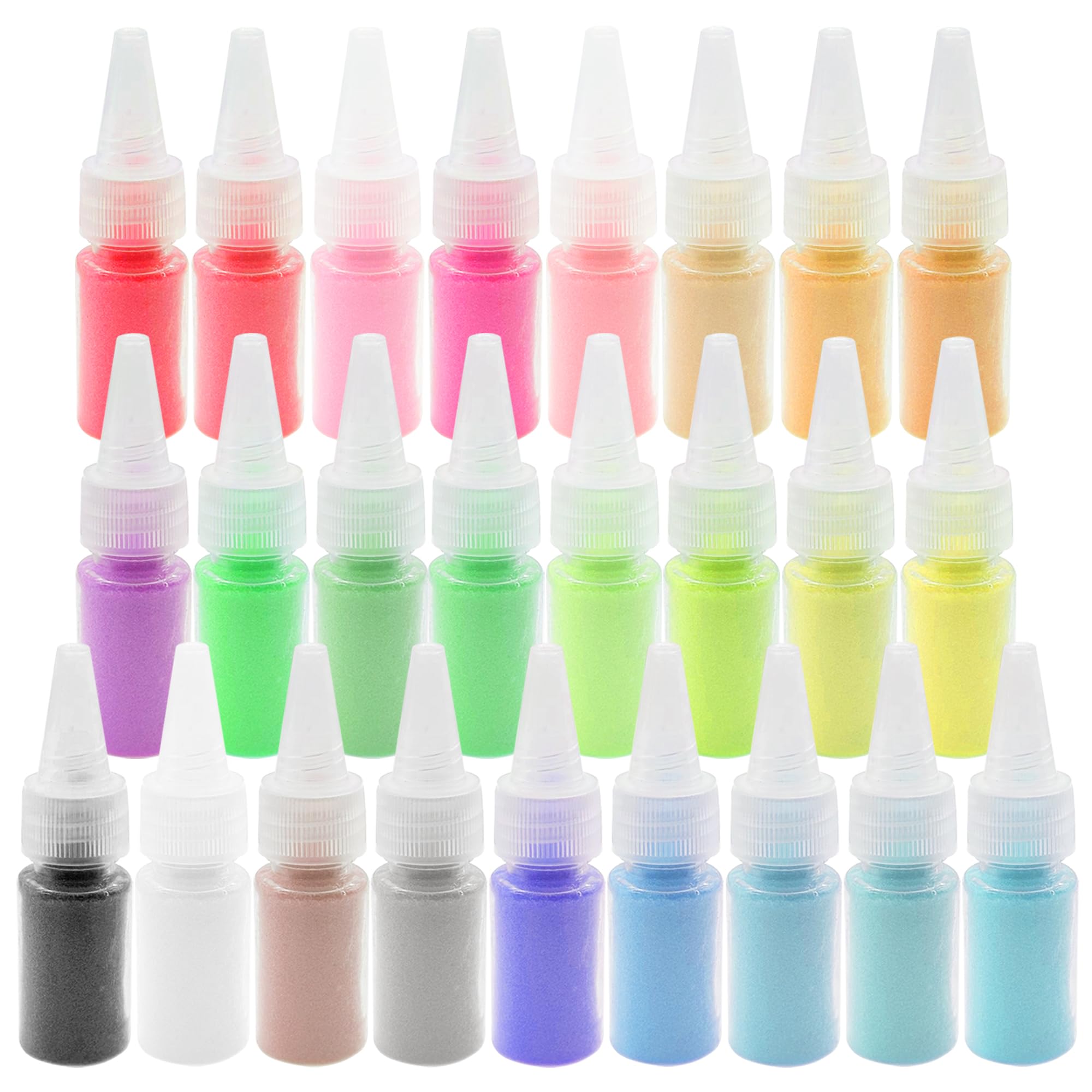 Allazone Art Sand Kit, Colored Sand Art Bottles for DIY Drawing, Painting and Crafts, Decor, 25 Color Style A, 1.4 lb