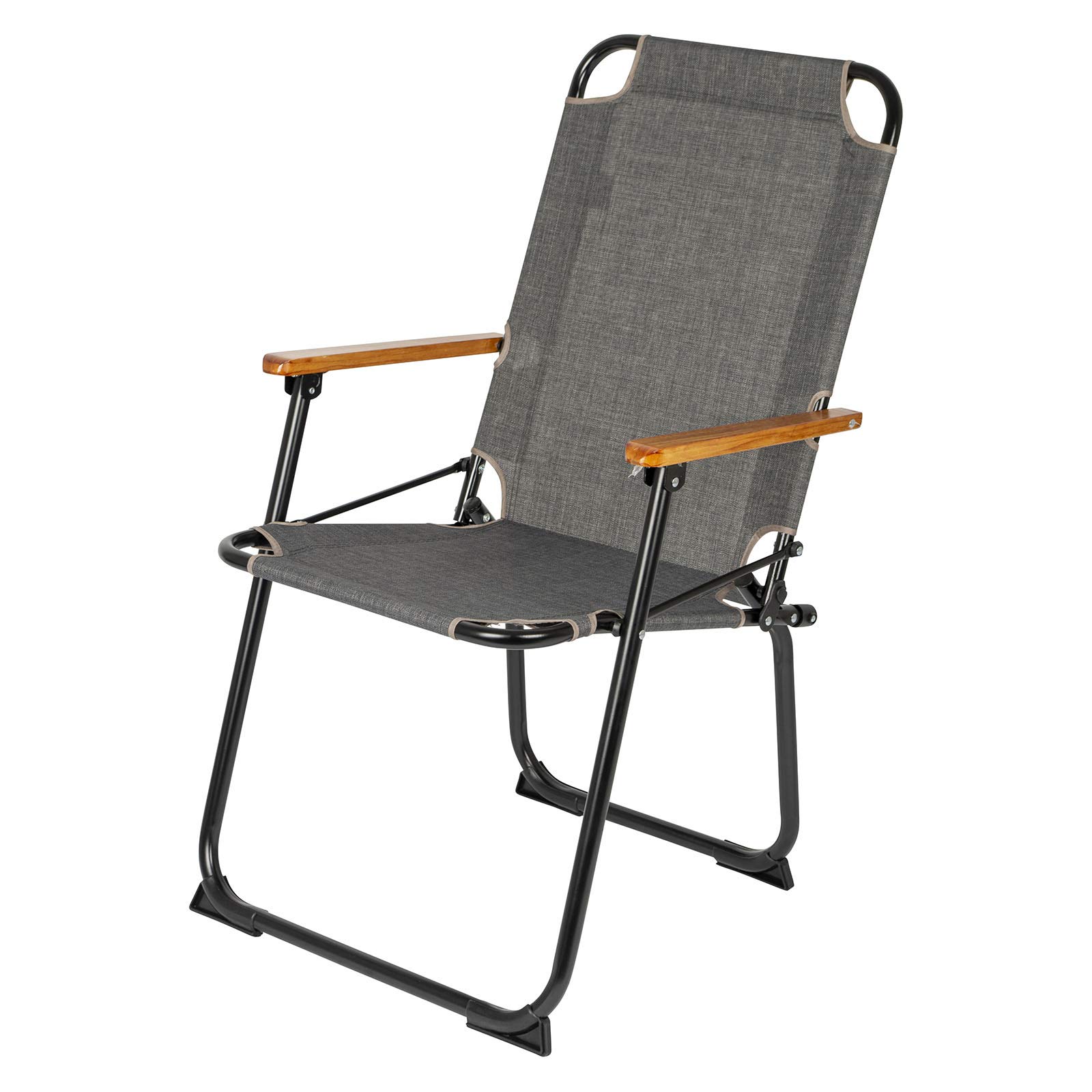 BO-CAMP BC UO Silla plegable Brixton M grigio per campeggiatori e outdoor, per comfort e praticità all’aperto