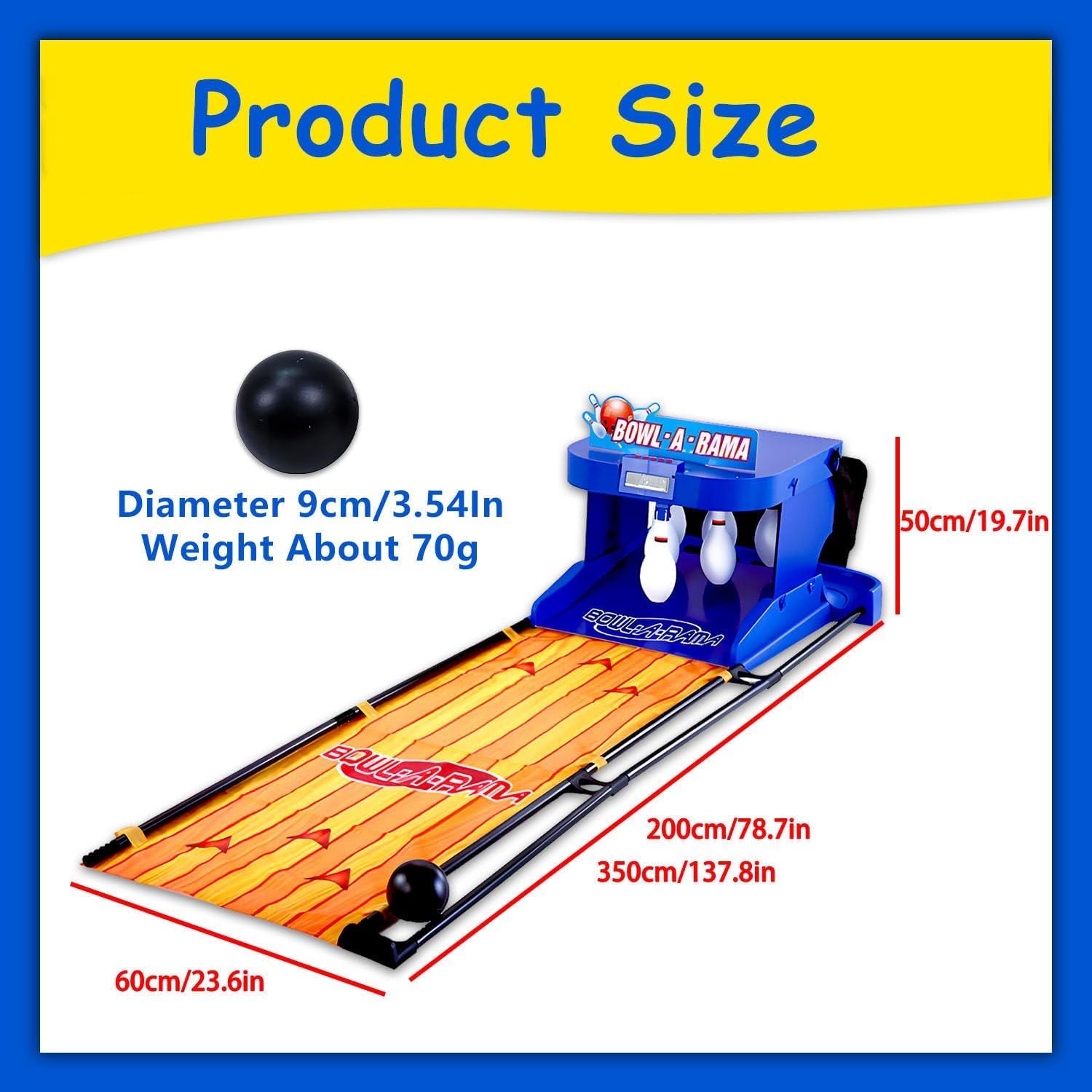 Pista da Bowling Domestica, Macchina da Bowling Elettrica, Gioco di Bowling Elettronico per La Casa, con Tabellone Segnapunti A LED, Ripristino Automatico, Effetti Luminosi E Sonori, per Bambini