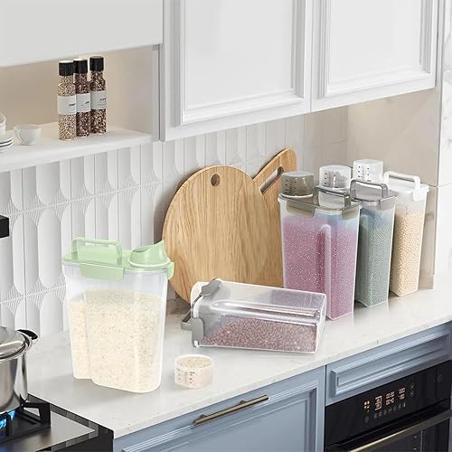 Miniatura 7 de Contenedor de almacenamiento de alimentos para perros y gatos de 5 a 7 libras con boquilla grande mejorada, sin BPA, 4 sellos a presión, recipientes