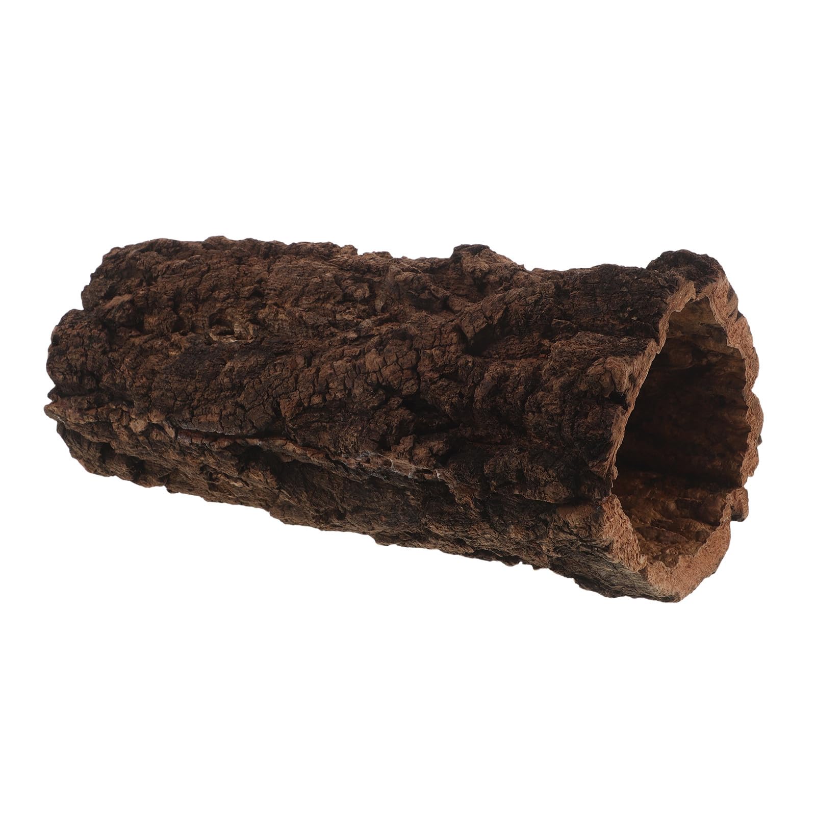 Nascondiglio per Rettili Tronco Cavo Effetto Naturale Legno | Colore Caffè, per Tartaruga e Rettile, Accessorio Grotta per Recinto e Acquario