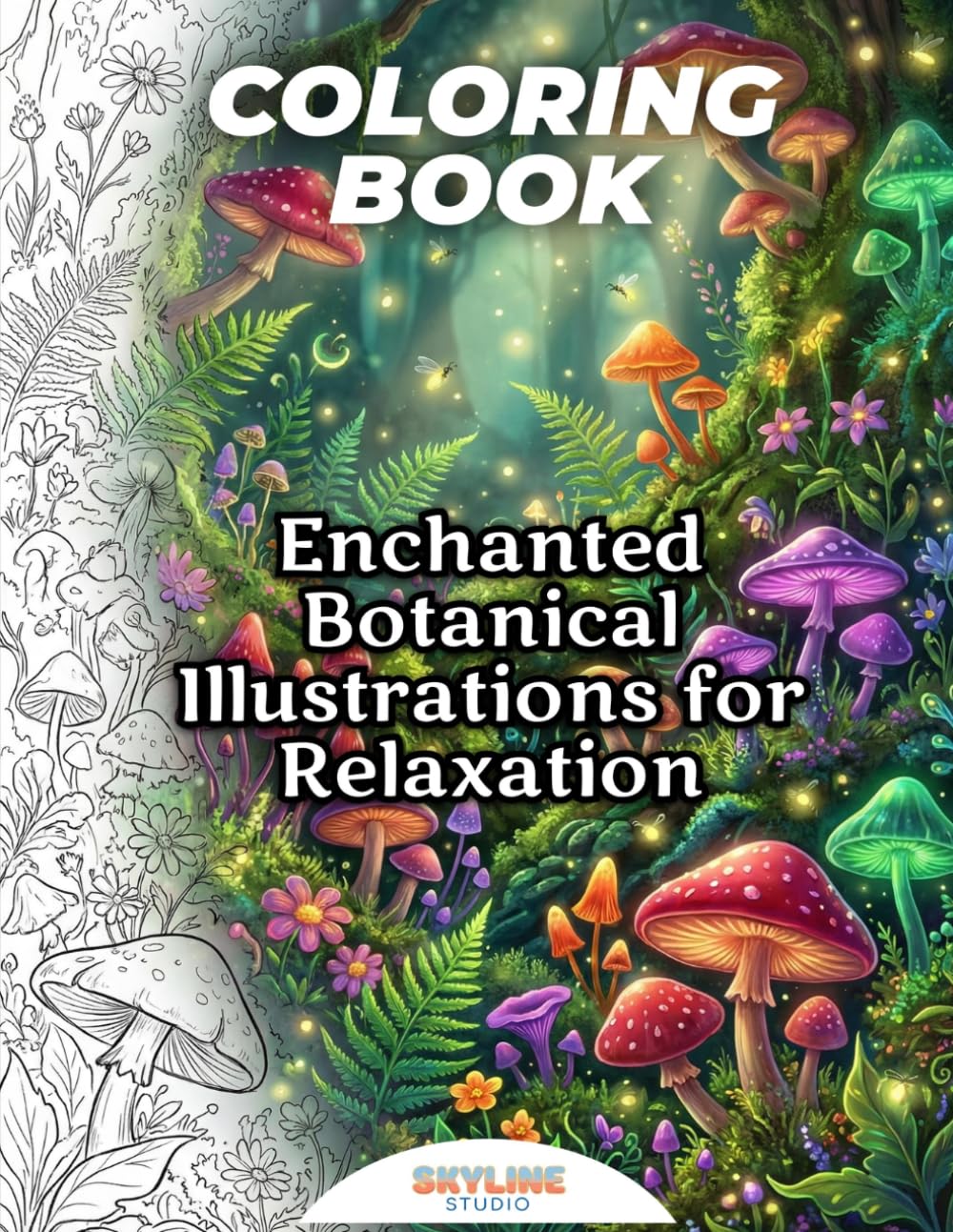 Mushroom Coloring Book: Enchanted Botanical Illustrations for Relaxation