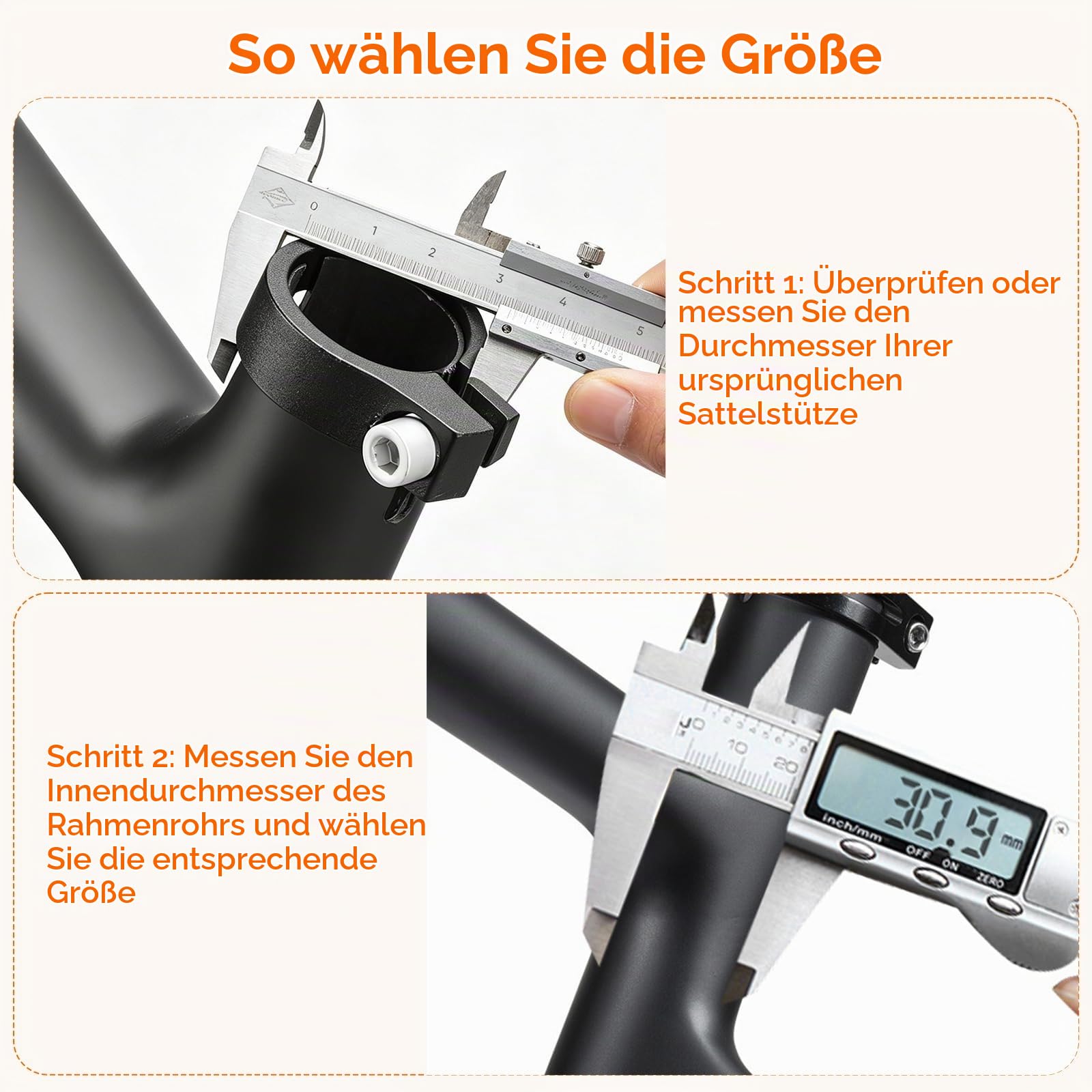 Hydraulische Dropper Sattelstütze Höhenverstellbar - Teleskopsattelstütze für Mountainbike MTB - 30,9mm / 31,6mm Rohrdurchmesser, Aluminiumlegierung, 400mm Gesamtlänge mit 100/125mm Hub