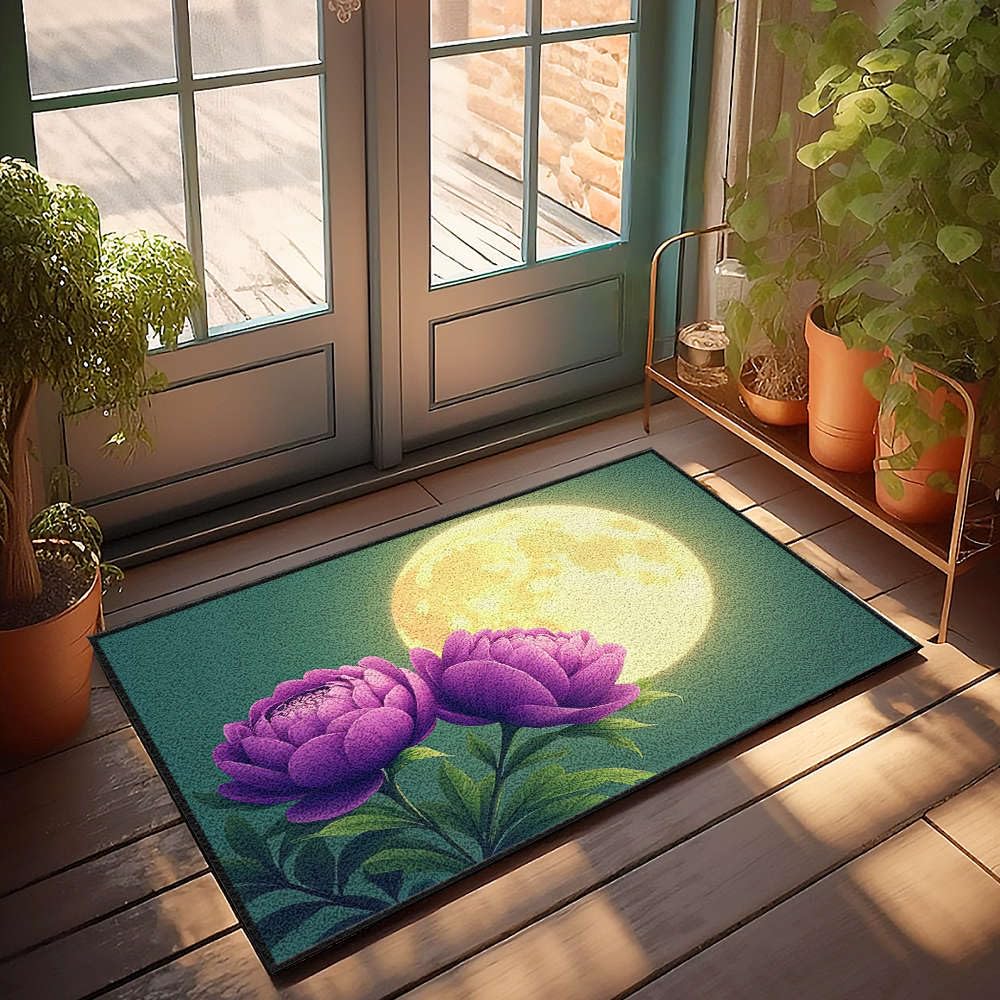 Paillasson d'extérieur violet lune brillante 65x90 cm pour paillasson automne