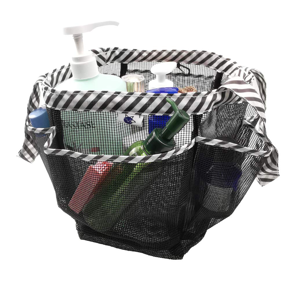 2 Pack Mesh Shower Caddy, Quick Dry Shower Tote Bag Hanging Toiletry with 2 Handles for Shampoo, Conditioner, Soap and Other Bathroom Accessories 1