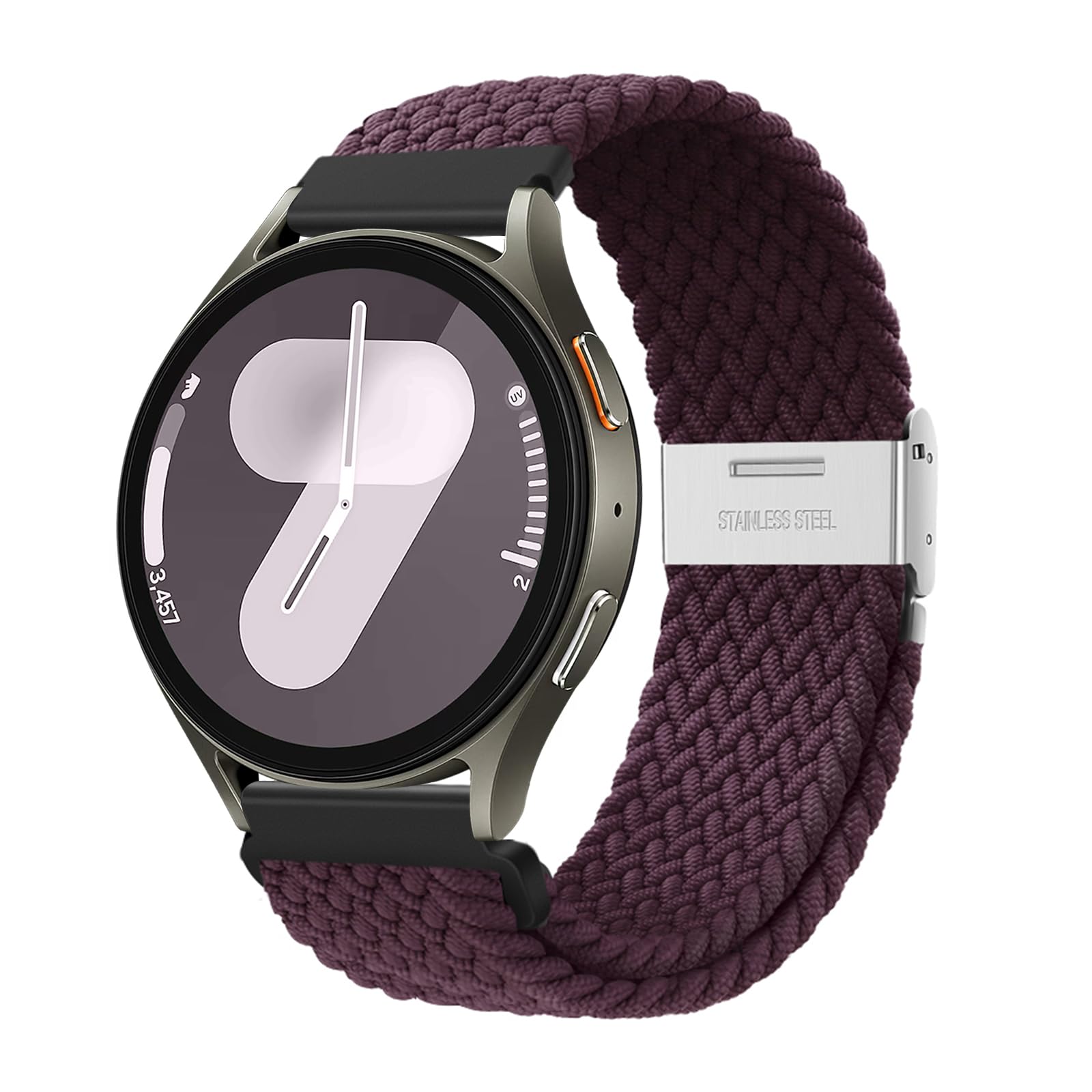 XMUXI 20mm Braided Watch Straps Compatible with Samsung Galaxy Watch 7 6 Classic Strap 43mm 47mm/Galaxy Watch 5 pro 45mm Nylon Solo Loop Replacement Watch Band for Amazfit GTS4(Watch Not Included)