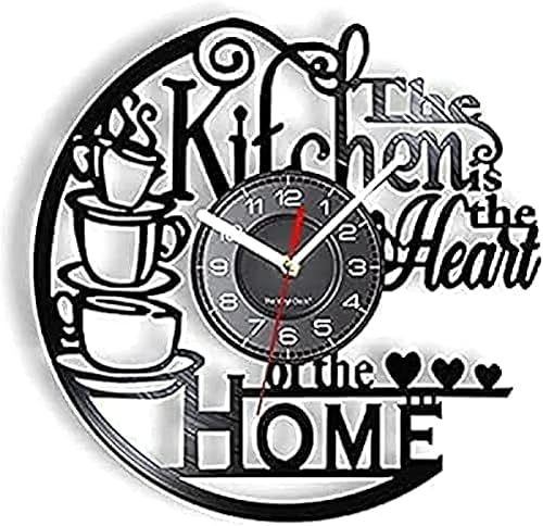 Reloj de pared The Kitchen is The Heart of The Home Kitchen - Reloj de pared para comedor, decoración del hogar