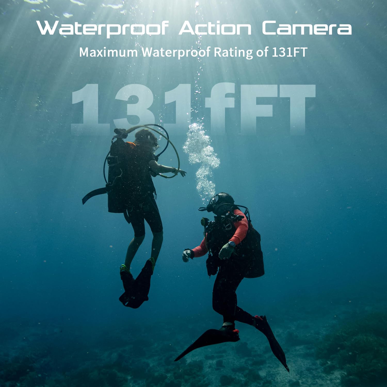 Apexcam M90 Action Cam 4K60FPS 64MP WLAN EIS Bildstabilisierung Sportkamera 40m Wasserdicht 8X Zoom 2.4G Fernbedienung 2x1350mAh Akkus