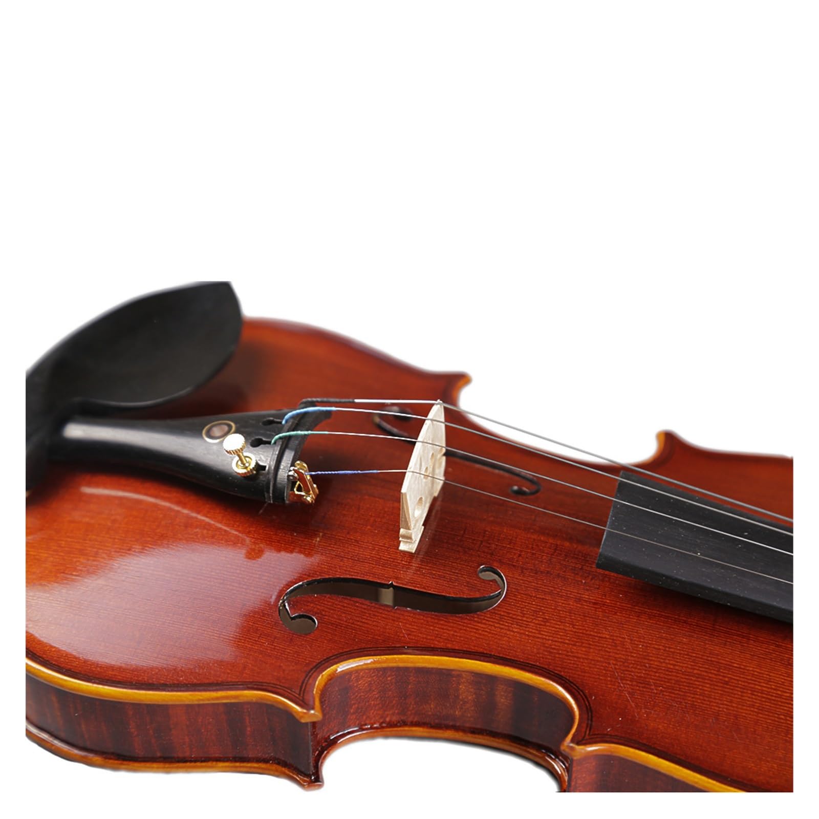 Violine für Anfänger, gemustert, handgefertigt, Einzelbrett, Violine mit Koffer und Bogen, volle Größe, Saiteninstrument für Erwachsene (3/4)