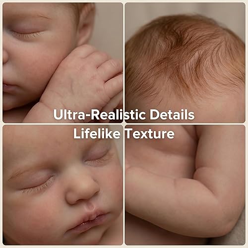 Miniatura 5 de Zero Pam Realistic Reborn Baby Dolls Silicone Full Body Girl with Hair, 20 Inch Sleeping Newborn Real Baby Doll Full Vinyl Body Anatomically Correct