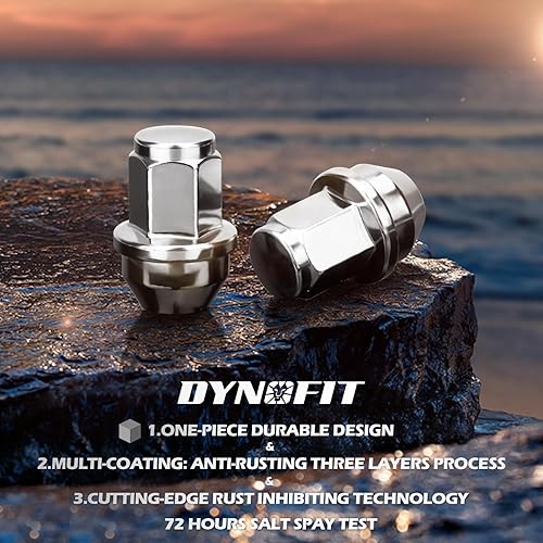 Miniatura 6 de dynofit 24 tuercas de llanta OEM de 14 x 1.5 pulgadas para 2015-2019 Expedition/F-150, M14-1.5 de una sola pieza de diseño de fábrica cromadas
