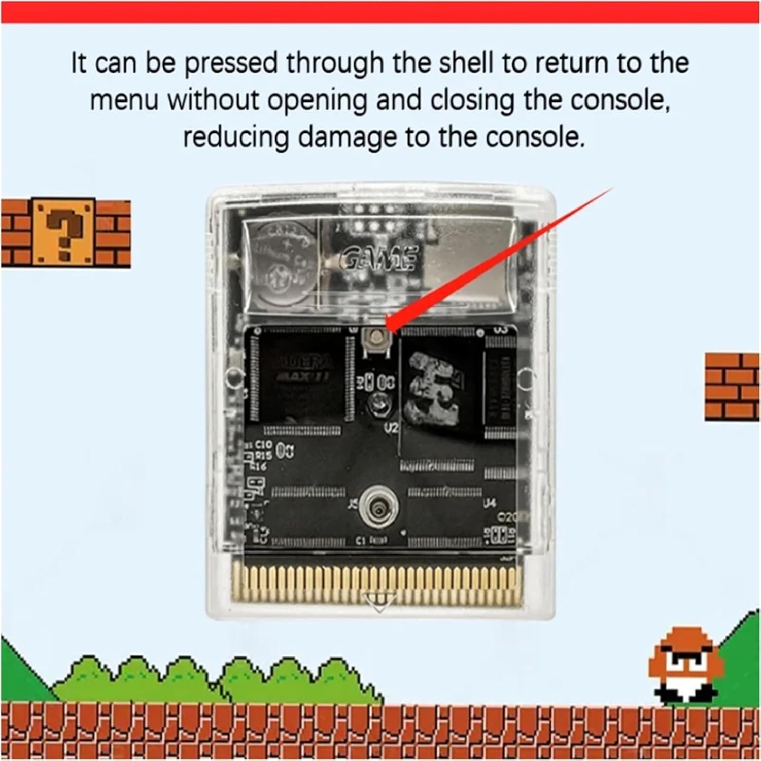GB Max Game Cartridge 2000 IN 1 for Gameboy Color Game Boy Cart Fit to GB OS V4 Version Game Cartridge