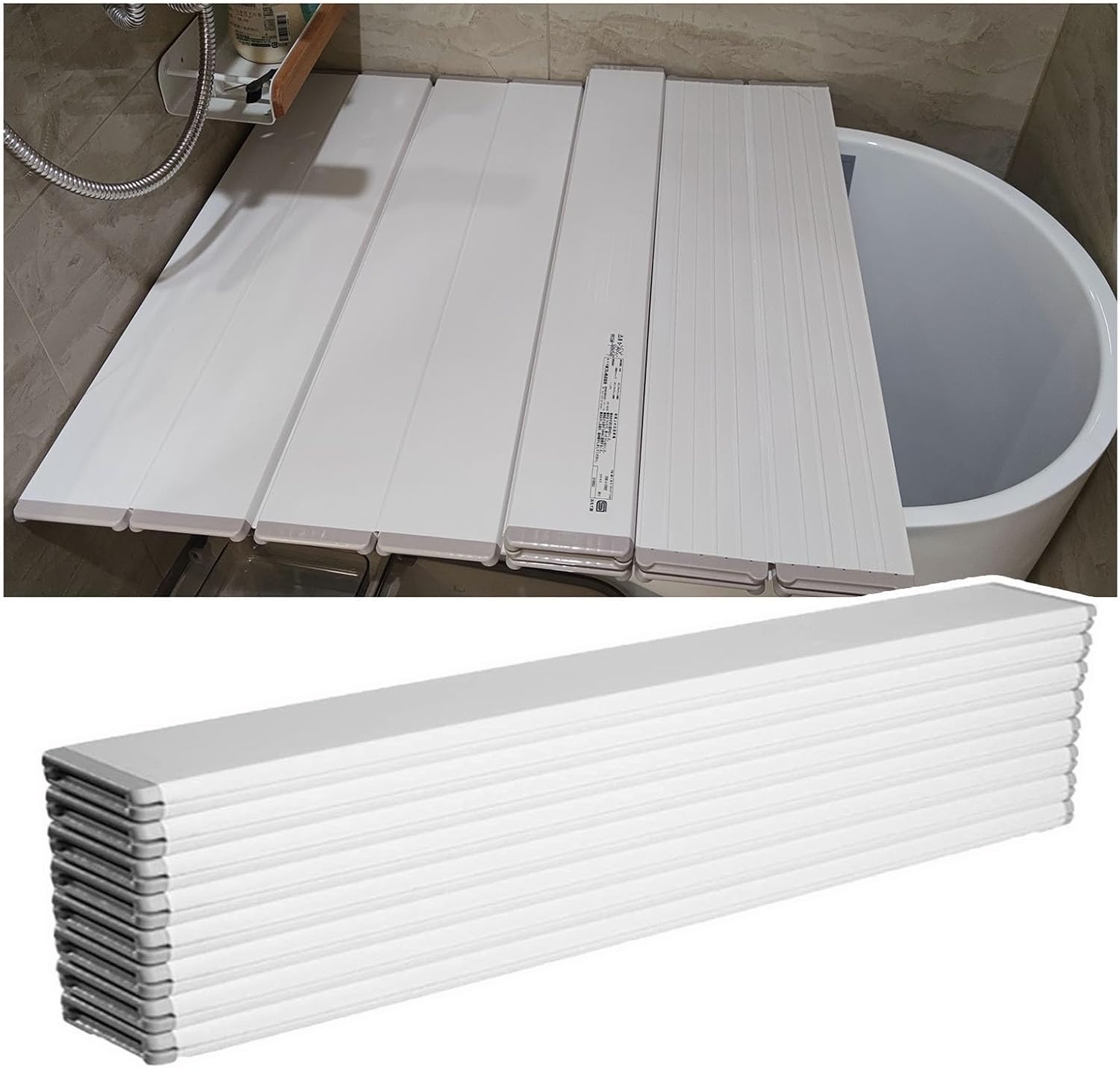 Bathtub Tray Folding Bathtub Cover Dust-Proof Shutter Bath Lid, 1cm Thickness Polypropylene Insulation Board Bath Tub Tray for Milk Baths Spa, Bearing 10kg Multifunctional(140cmx70cmx1cm)