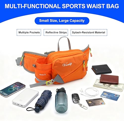 Miniatura 6 de Riñonera con soporte para botella de agua para hombres y mujeres para correr, escalar, senderismo, fitness, ciclismo y otros deportes al aire libre,