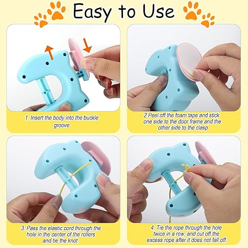 Miniatura 7 de AIERSA Juguetes interactivos colgantes para gatos de interior, juguetes automáticos colgantes para gatos adultos de interior aburridos, oruga y