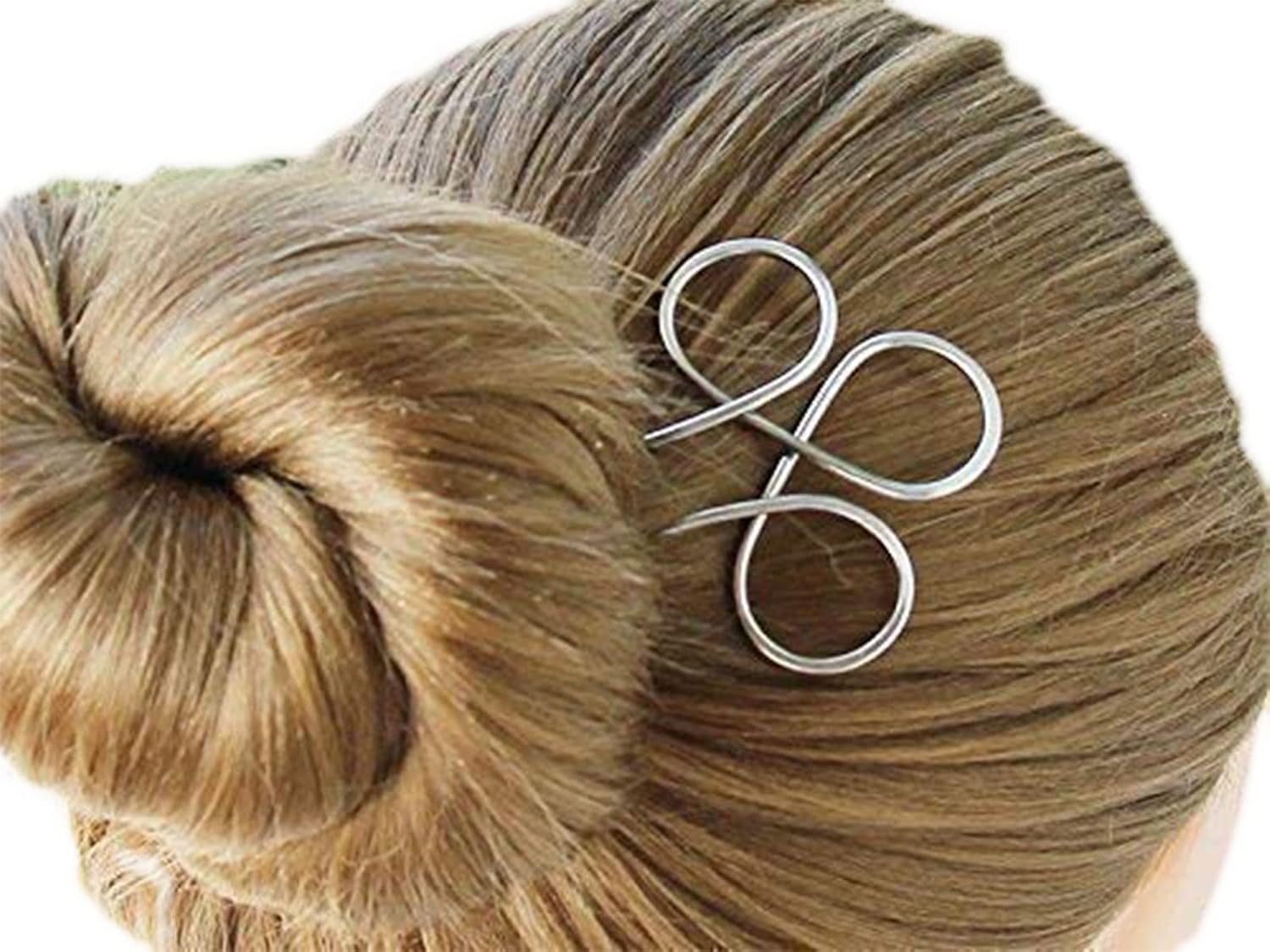 Celtic Silver Hair Fork Hair Pins Hair Stick Bun Holder Hair Jewelry women gift