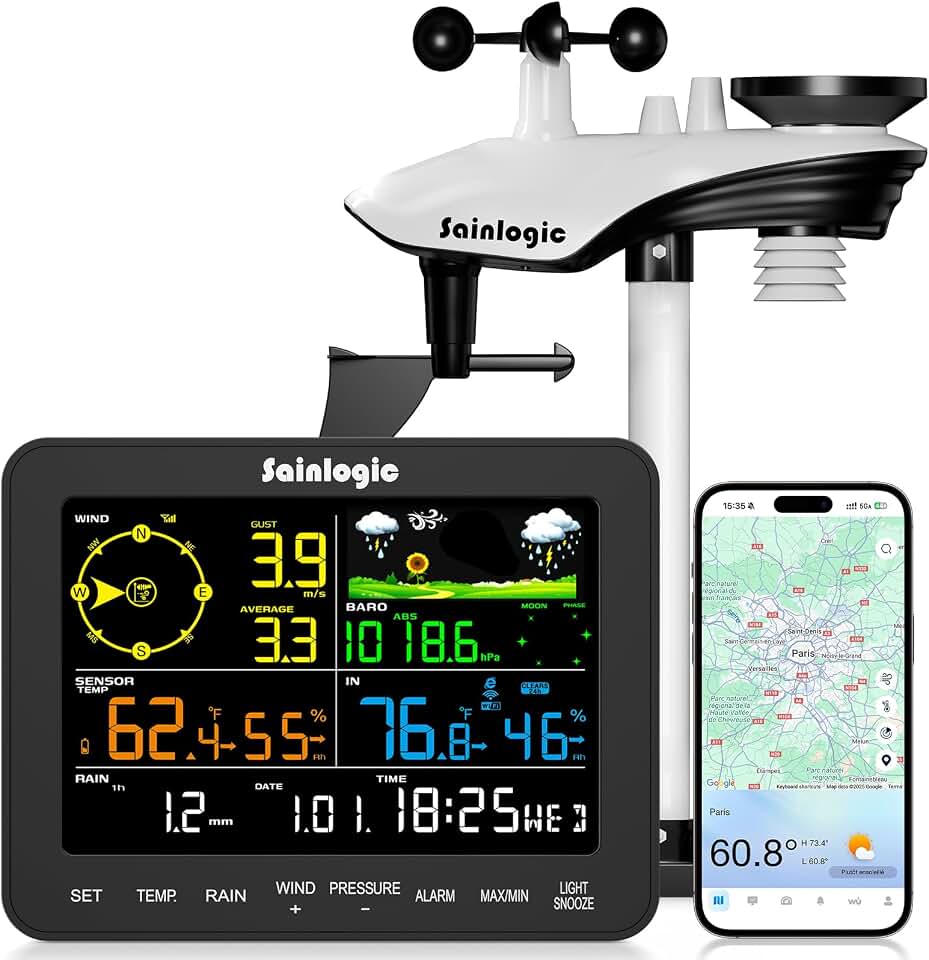 Sainlogic Station Météorologique Intelligente Sans Fil WiFi