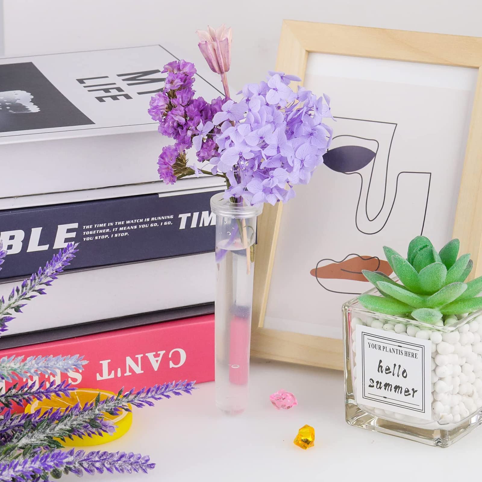GHPKOTW 20 stuks reageerbuisjes voor bloemen, reageerbuizen voor