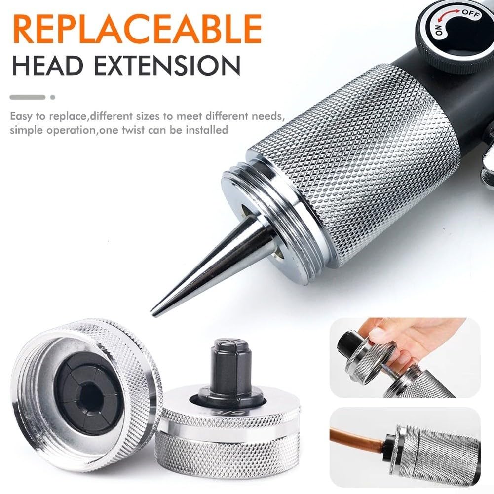 Expansor de tubo hidráulico de 10 a 42 mm, herramienta manual de expansión de tubería de cobre para fontanería de refrigeración HVAC, kit de ensanchamiento de acero de aleación resistente, color negro