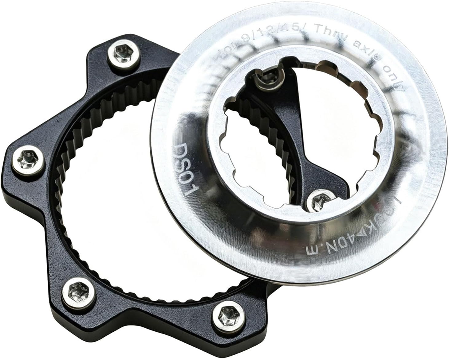 Aluminum Alloy Center Locks 6 Bolt Disc Rotor Adapter Light Weight Centerlock Disc Brake Rotors for Bike Hub Conversion Bicycles Hub Mount