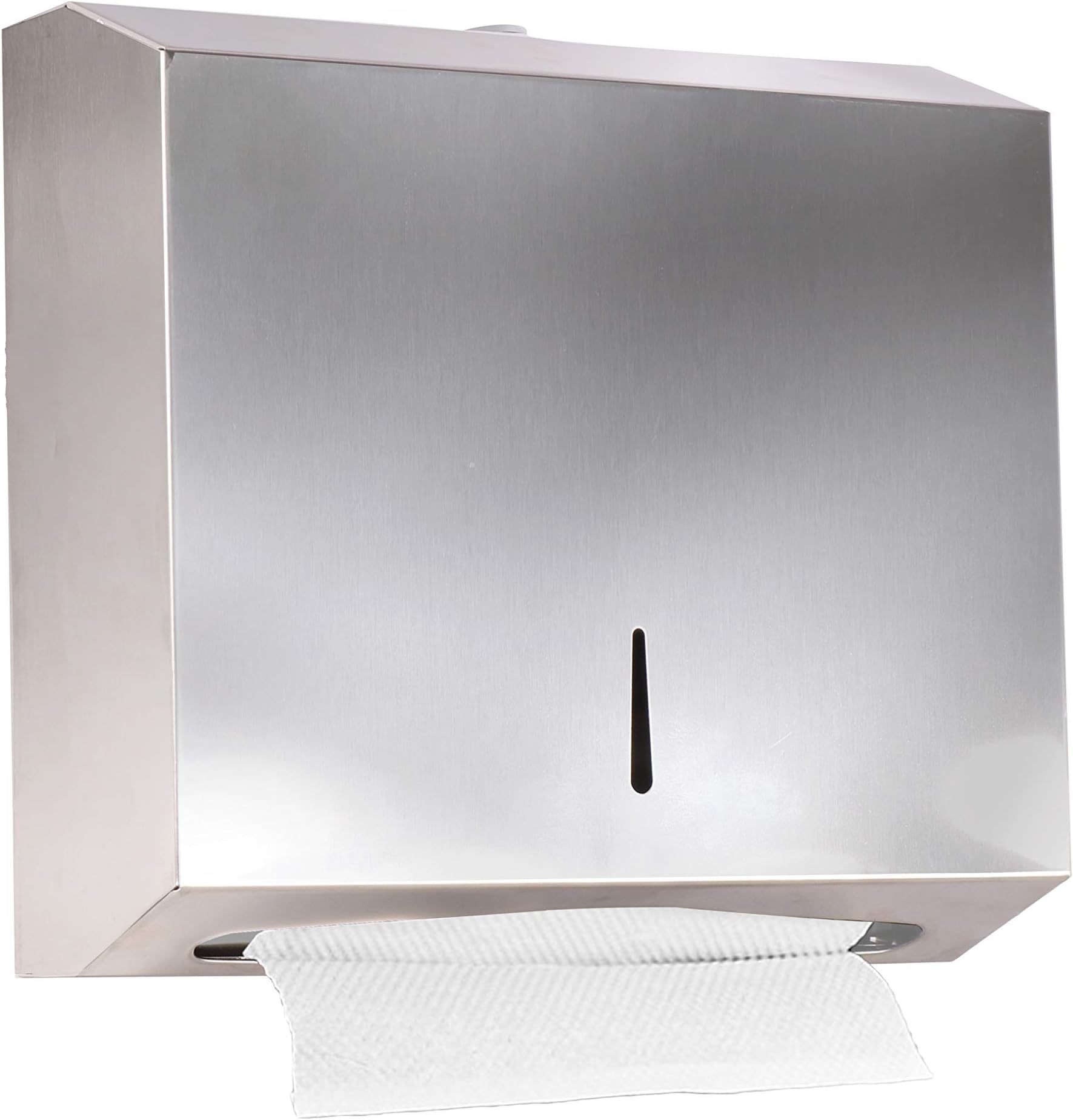 PENGKE Wall Comercial Industrial Paper Towel Dispenser,304 Grade Stainless Steel with Lock Design 250 C-Fold Capacity/300 Multi-Fold Capacity