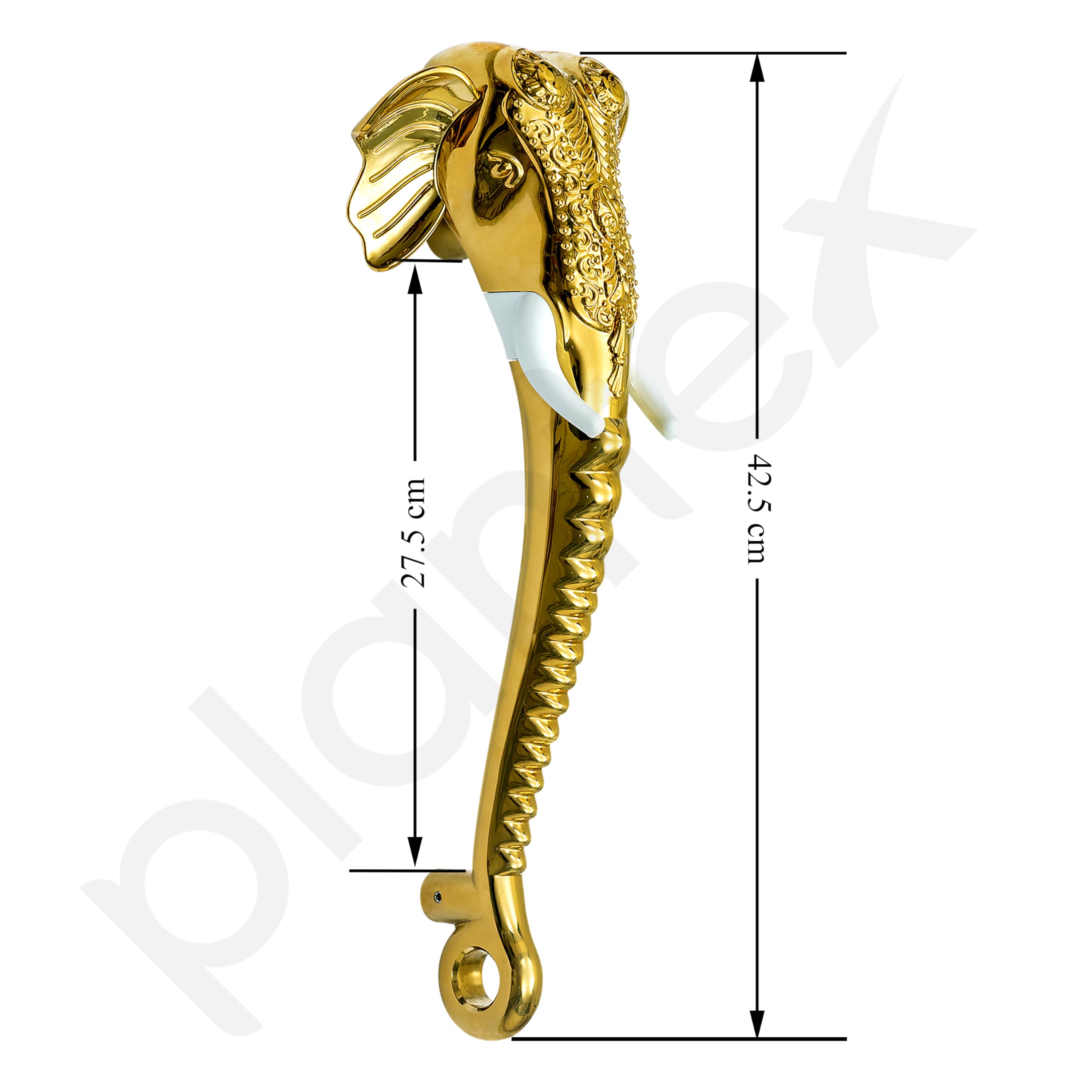 Plantex Premium Elephant Main Door Handle/17-inches Door Handle Main Door/Pull Push Handle/Door and Home Decor - Pack of 1 (677-Golden Finish) — Amazon image 3