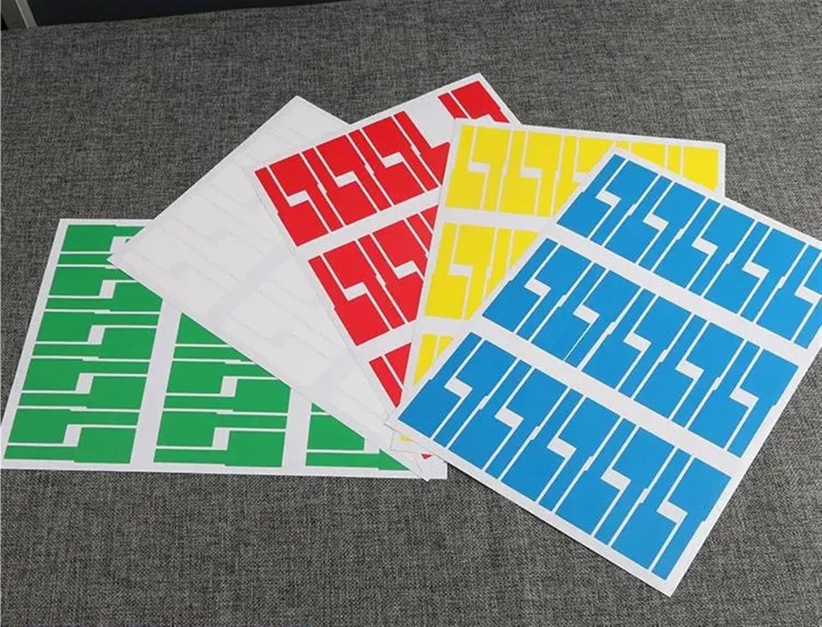 Etykiety do kabli, 150/300 szt. Przydatne kolorowe samoprzylepne etykiety kablowe wodoodporne naklejki identyfikacyjne narzędzie do oznaczania przewodów światłowodowych(Mix 300pcs)
