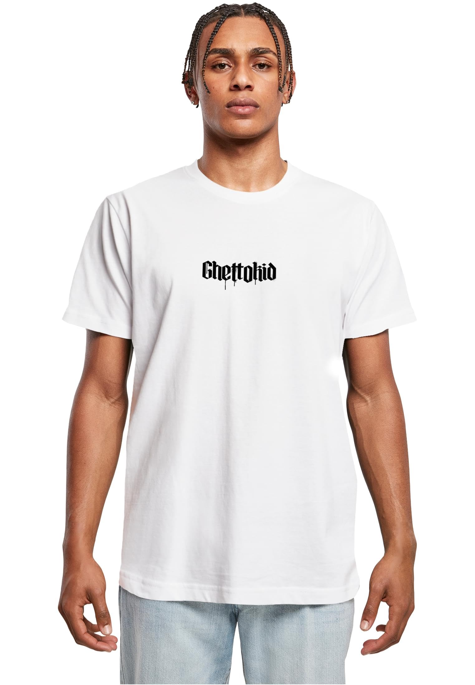 Mister Tee Men's Blanc T-Shirt Ghettokid