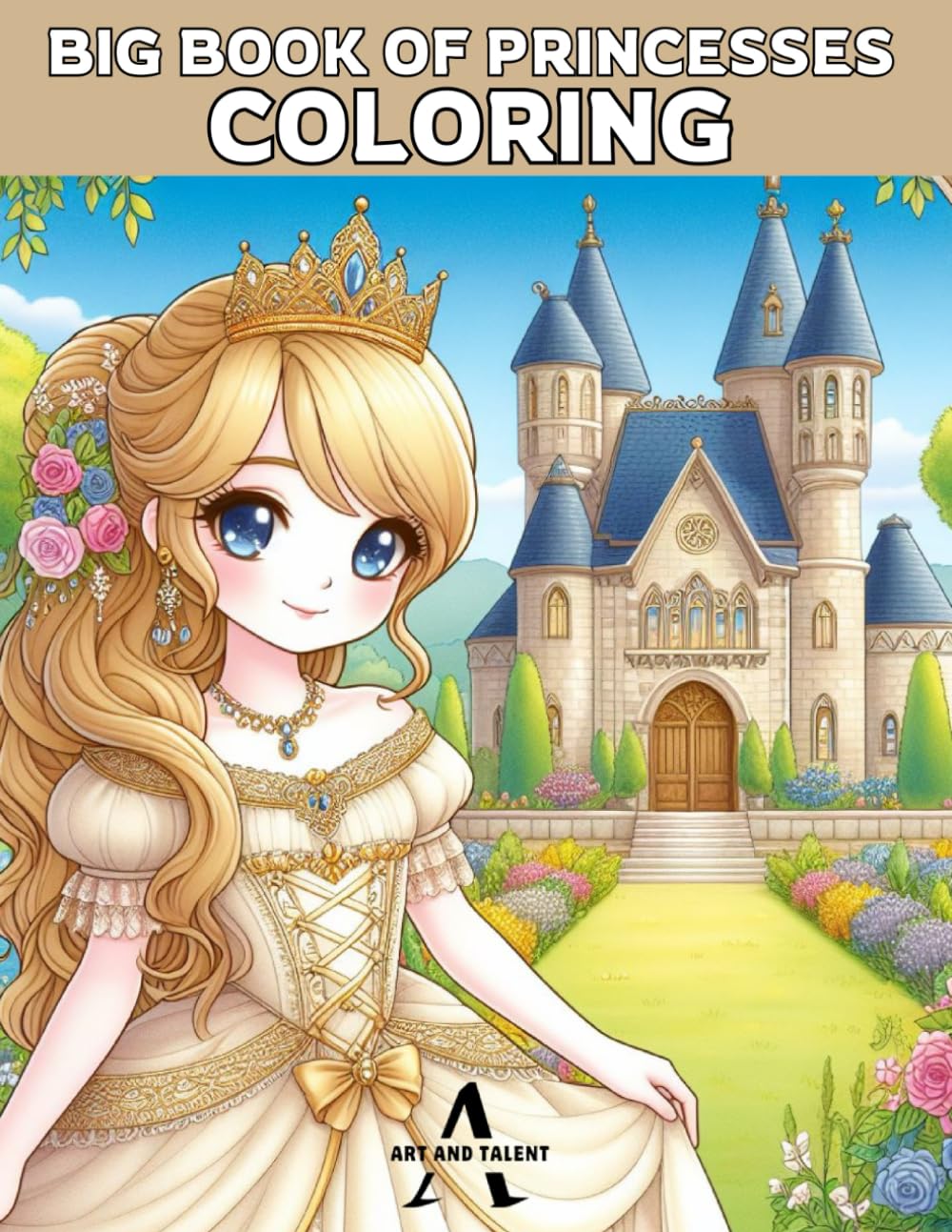 big book of princesses coloring: princess coloring book cheap