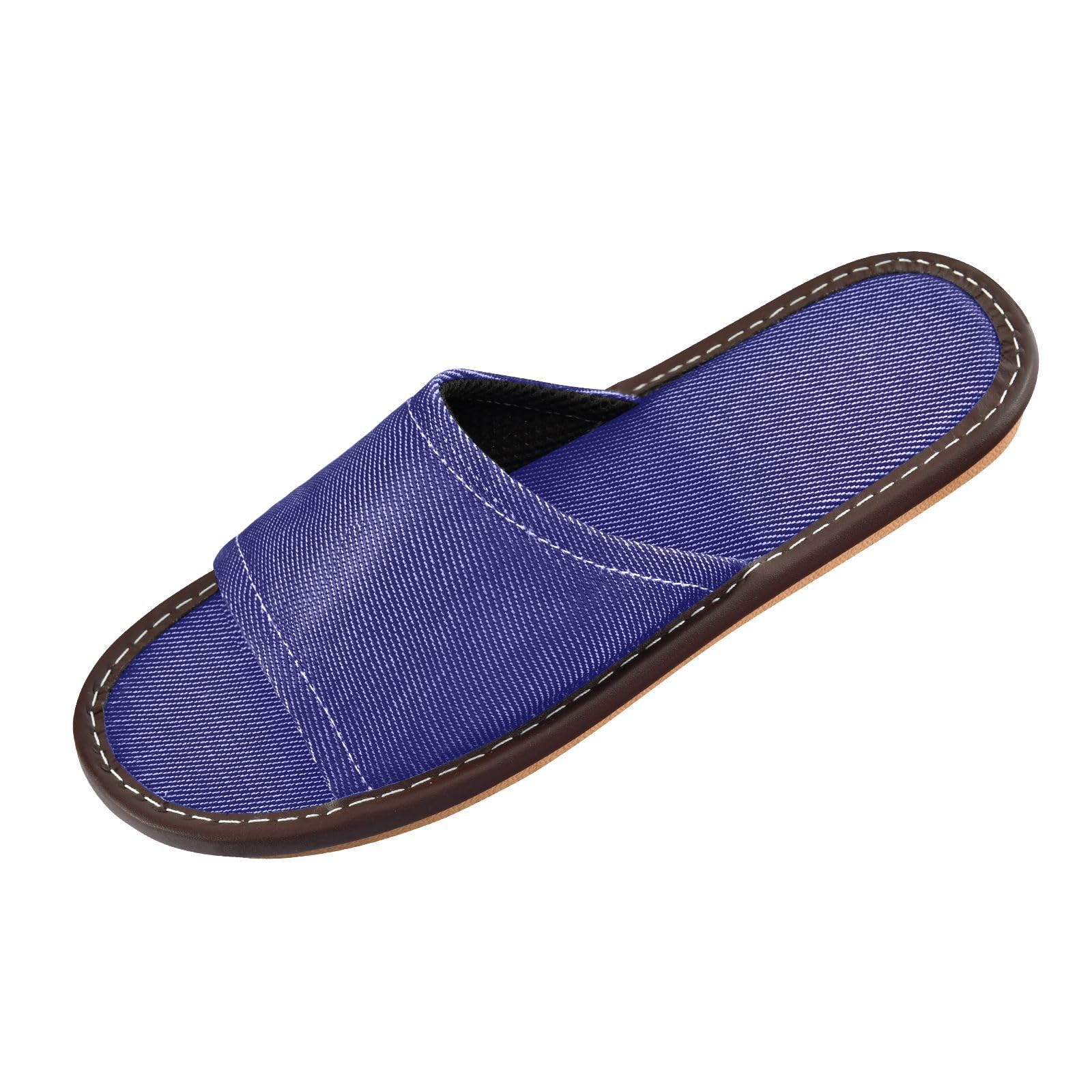 GuoChe Midnight Blue Spa Sandal Indoor and Outdoor Breathable Soft Open Toe Slide Slipper for Travel, Pool,