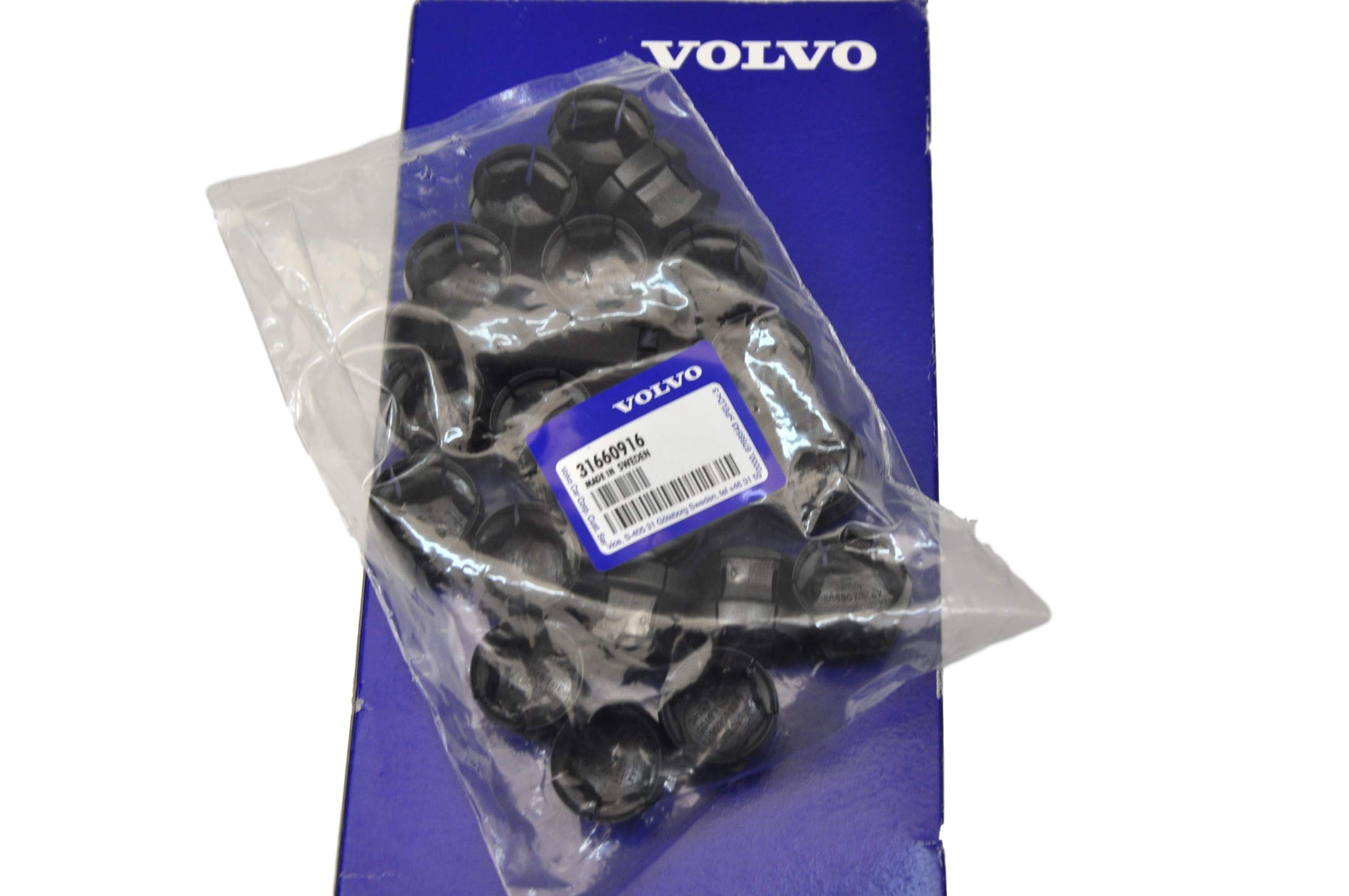 VOLVO Tappi per viti per cerchioni neri originali
