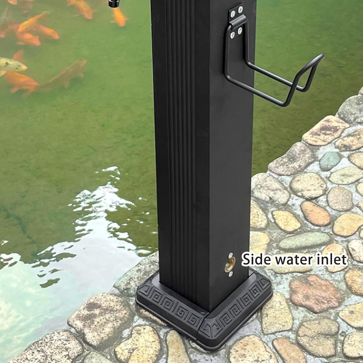 Vertical Garden Water Column - 116cm Stainless Steel Antifreeze Faucet, Decorative Water Feature Fountain for Outdoor Irrigation & Washing, Durable Hydrant Dispenser.