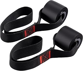 Slim Panda Door Anchor Strap for Resistance Bands - Multi-Point Resistance Band Door Anchor with 5 Stainless D-Rings - Heavy Duty Home Gym Attachment - Fits Doors up to 8FT