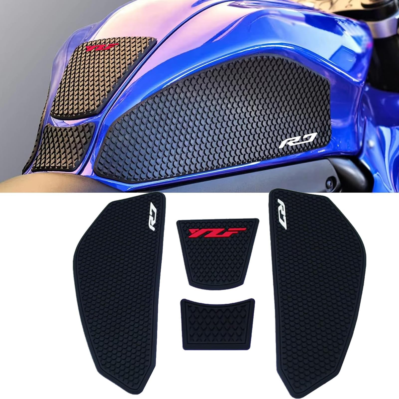 Genouillère YZF R7 avec grip de traction pour un meilleur maintien de réservoir