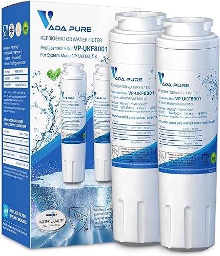 Filtro de agua de repuesto UKF8001, filtro Whirlpool 4, Everydrop EDR4RXD1, FMM-2, Maytag UKF8001AXX-200, 9084, 4396395, MPF15090, WF-UKF8001,