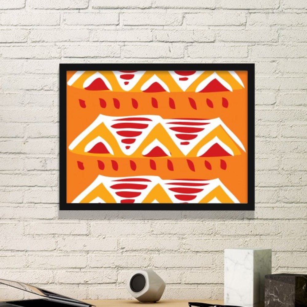 Dessin simple triangle hills mexique totems cadre photo noir et stickers muraux maison