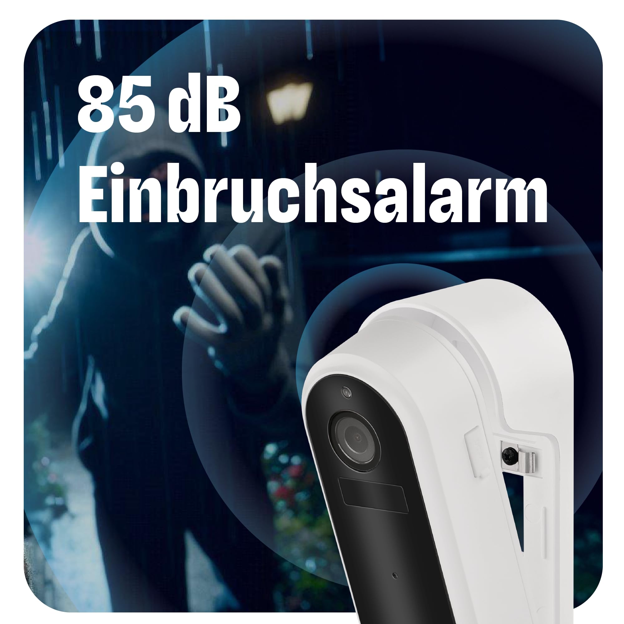 OMAJIN by Netatmo, Smarte Videotürklingel, 2 K, schnurlos, Batterien, Gong inbegriffen, Bewegungs-/Personenerkennung, IP65, Bereichs-Erkennung, bidirektionales Audio, SD-/Cloud-Speicherung, OVD-01