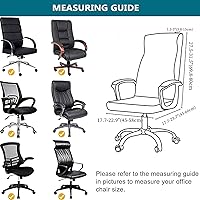 Vista 1 de Fundas elásticas para silla de oficina con cremallera duradera, funda elástica para silla de computadora o escritorio con estampado, funda universal