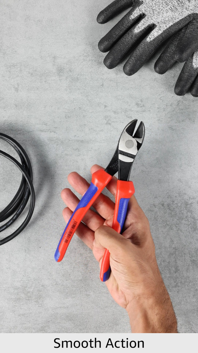Knipex 74 22 200 Comfort Grip High Leverage Angled Diagonal Cutter