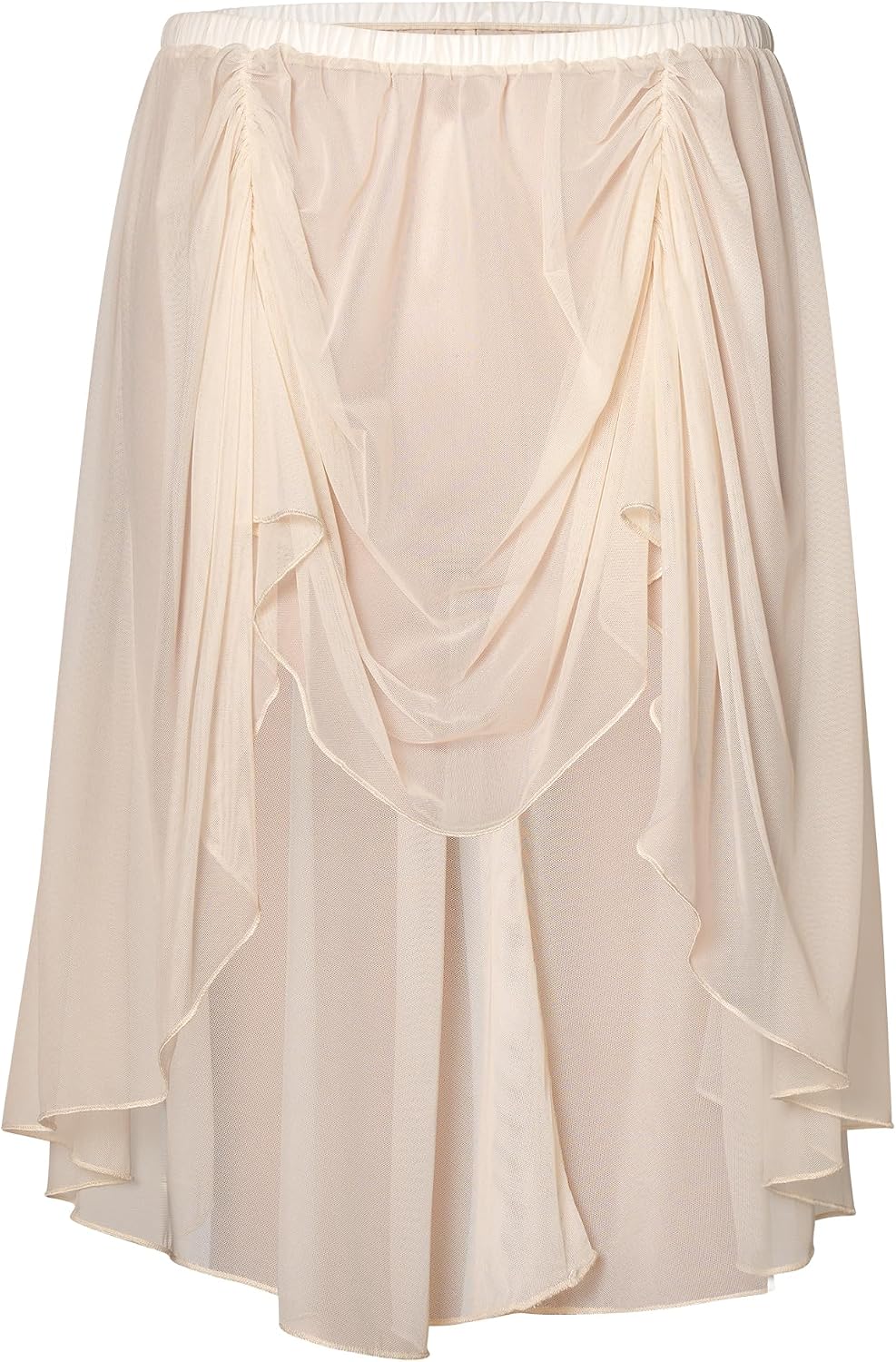 QLM Ballet Skirts for Women, Romantic Soft Mesh Midi Skirt