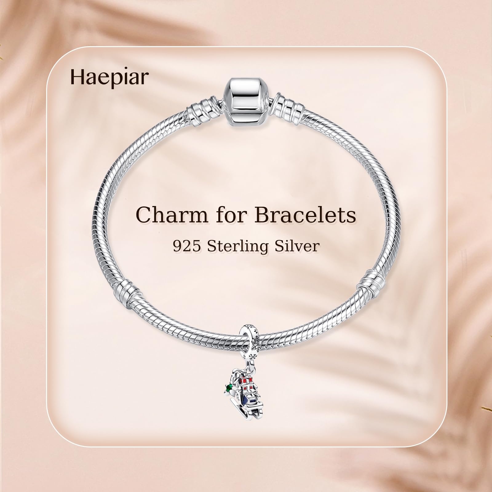 HAEPIAR S925 Charm in argento sterling per bracciale collana Charm Dangle Gloden Mouse per donne ragazze regali di compleanno