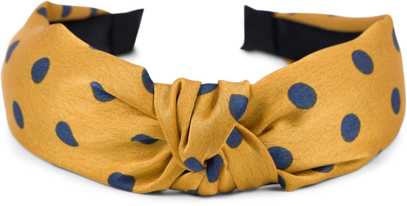 styleBREAKER retro-style hairband with polka dot pattern, hairband, headband, ladies, 04026015, Colour:Curry-Darkblue - Image 3