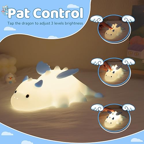 Miniatura 2 de Ammonite Regalo de perro para niños, luz nocturna para guardería, bonita lámpara de perro de silicona para niños, bulldog francés suave de silicona