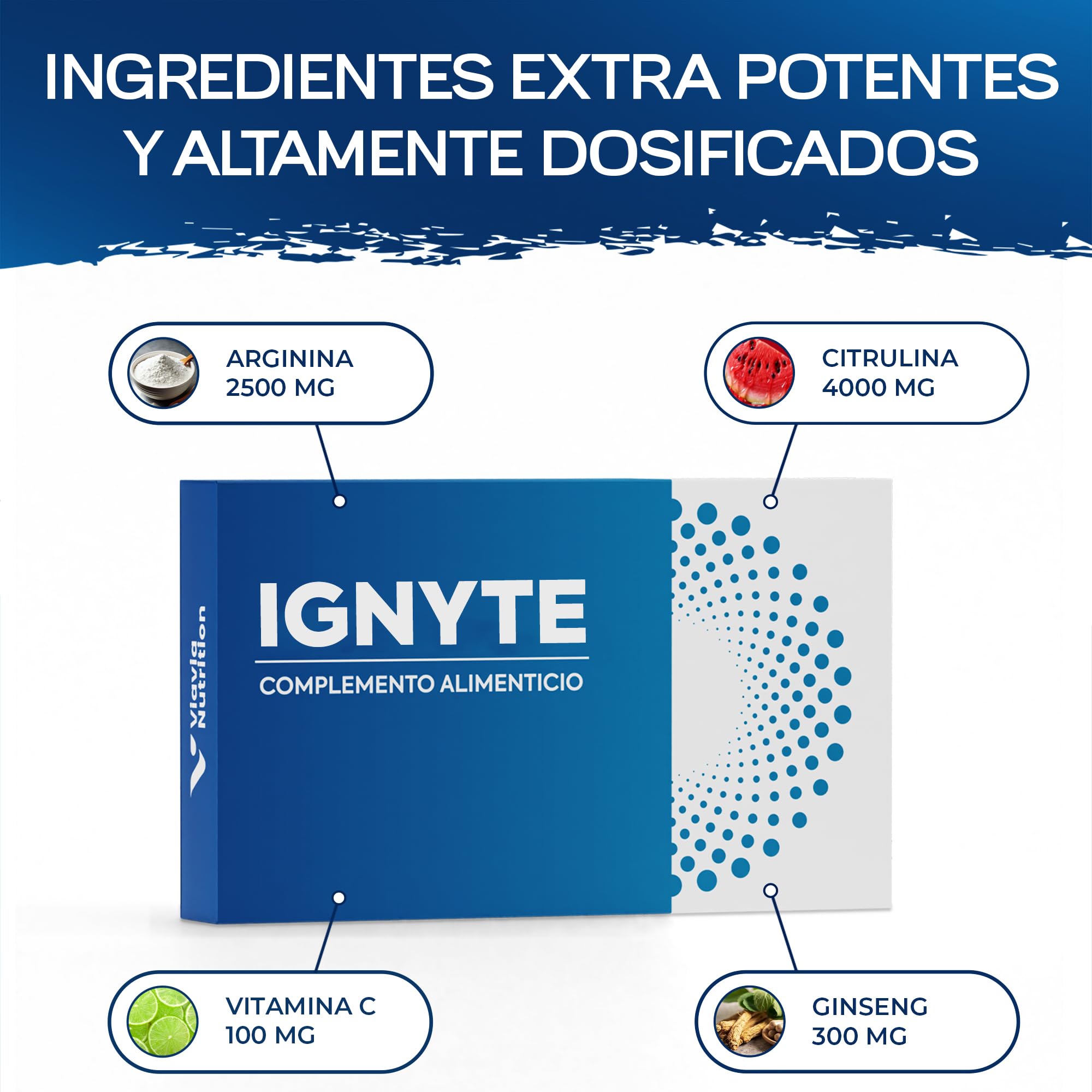 IGNYTE – Fórmula potente para hombres activos – Efecto rápido – Potenciador de rendimiento natural para la energía y la resistencia – Con ginseng, arginina, citrulina y vitamina C – 10 unidades