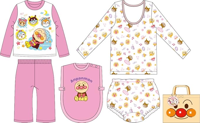 Amazon Co Jp アンパンマン 18年 子供用 ベビー お泊りセット福袋 Wa1272 95cm ピンク 服 ファッション小物