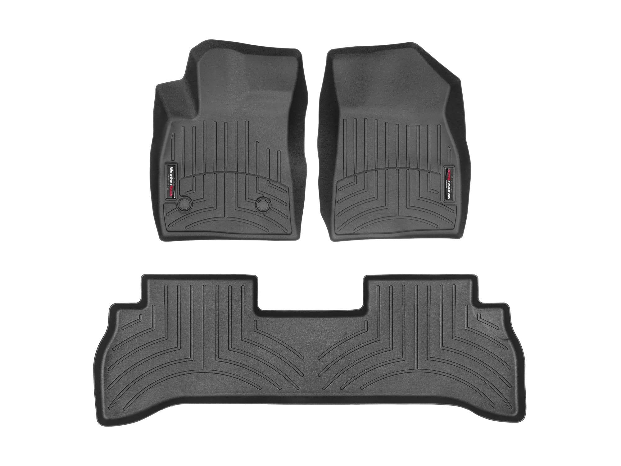 WeatherTech Custom Fit FloorLiners for Buick Encore GX - 1st & 2nd Row (441617-1-2), Black