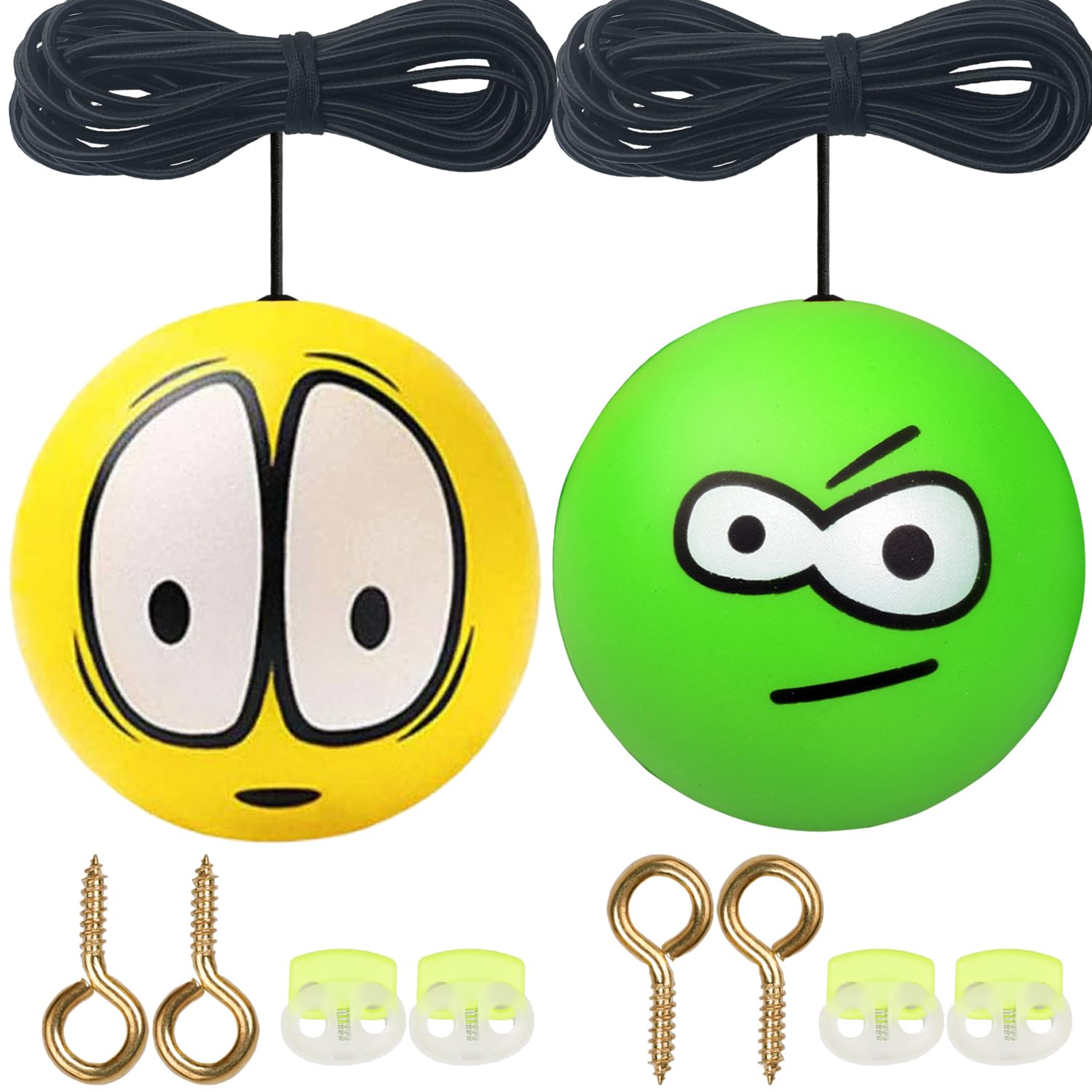 BUJ 2 Pack Garage Parking Aid,Garage Car Stop Indicator,Garage Parking Assist Stop Ball,Parking Ball Guide System,Double Car Parking Aid with