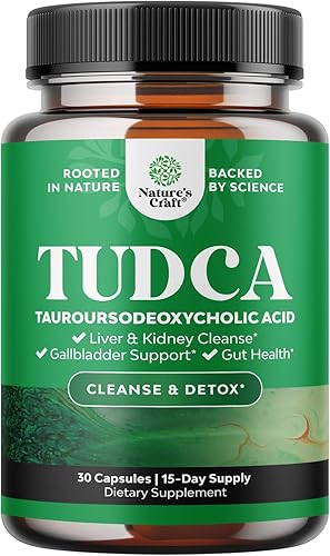 Suplemento TUDCA de sal biliar avanzada Extra Strength TUDCA 500mg por porción Sales biliares para apoyo renal y hepático de vesícula biliar Ácido